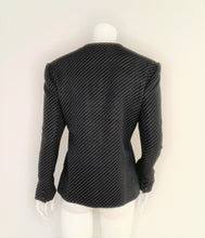 Charger l&#39;image dans la galerie, Diagonal Pinstripes Black Blazer
