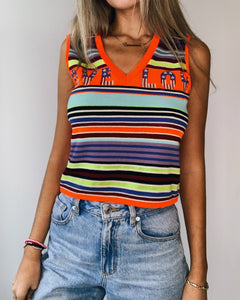 KENZO LOVE Neon Sleeveless Top