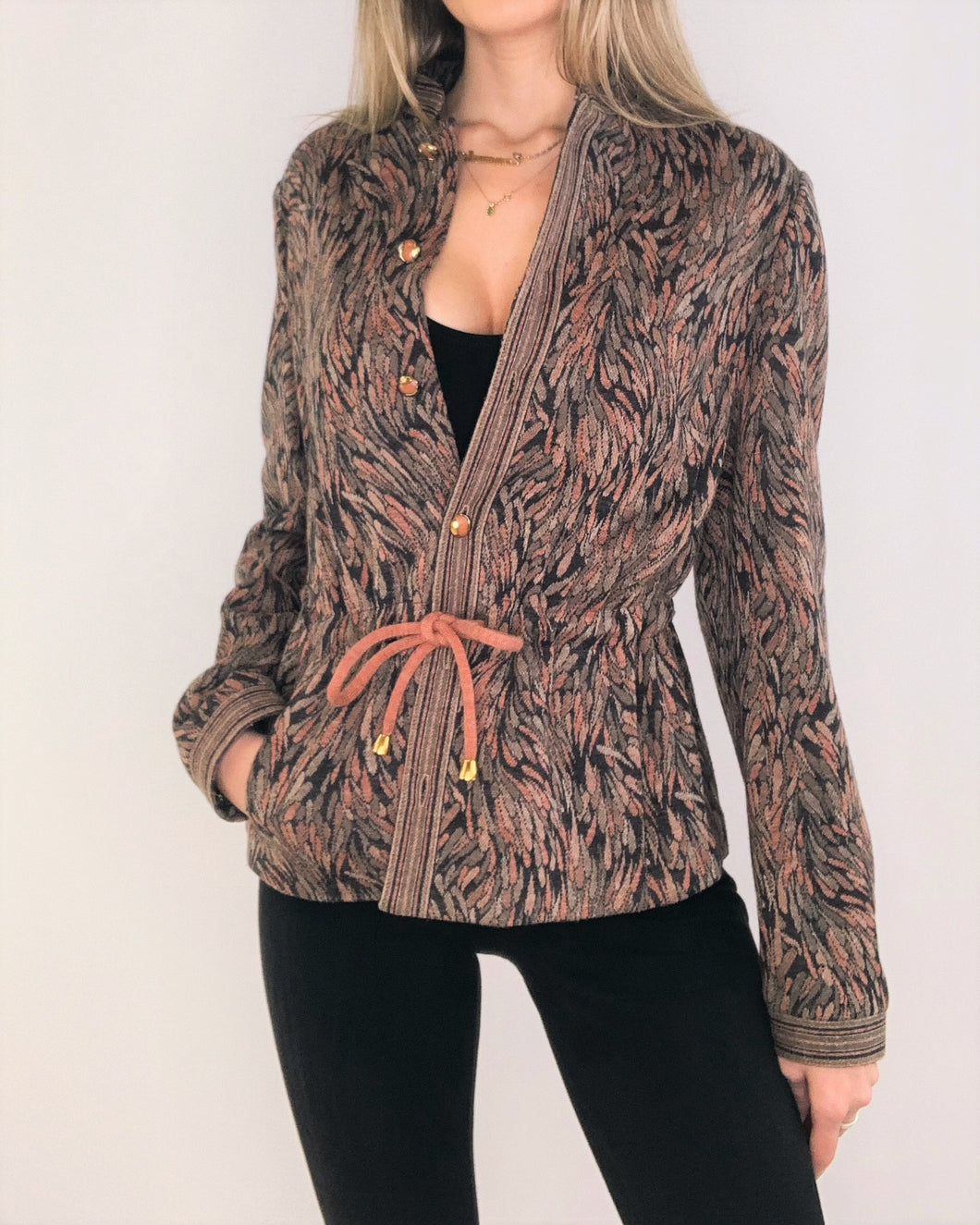 Missoni Style Soft Wool Jersey Cardigan