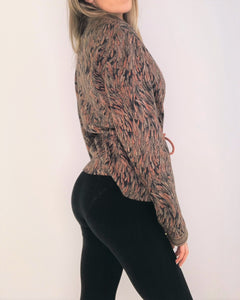 Missoni Style Soft Wool Jersey Cardigan