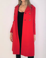 Charger l&#39;image dans la galerie, Red Structured Jackie O. Coat
