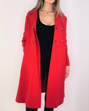 Charger l&#39;image dans la galerie, Red Structured Jackie O. Coat
